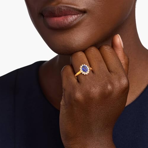 GONA 1-4.0CT Lab Grown Blue Sapphire Ring GRC Certificate Princess Diana Kate Anniversary Engagement Wedding Promise Tarnish-Resistant Silver Rings Woman Moissanite Diamond Royal Blue Festivals3