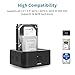 Unitek USB 3.0 to SATA I/II/III Dual Bay External Hard Drive Docking Station for 2.5 / 3.5-inch HDD SSD, Hard Drive Duplicator/Offline Clone Function, Support UASP & 16TB - Black