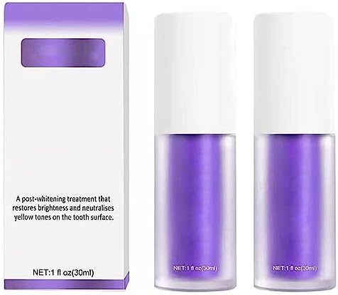 2PCS Purple Toothpaste for Teeth Whitening, Purple Toothpaste, Stain Removal Toothpaste, Whitening Toothpaste Sensitive Teeth, Purple Whitening Gel Remove Yellow Teeth and Teeth Stain