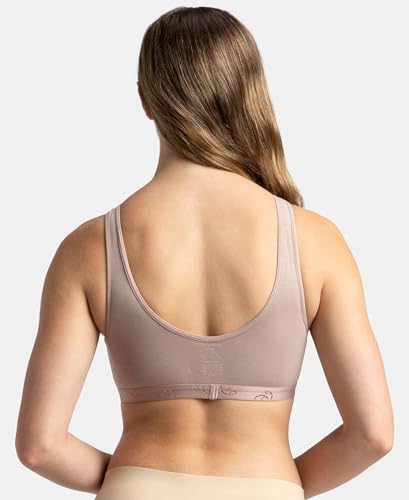 Image of Jockey ES04 Women's Wirefree Padded Super Combed Cotton Elastane Stretch Full Coverage Sleep Bra with Removable Pads and Ultrasoft Underband
