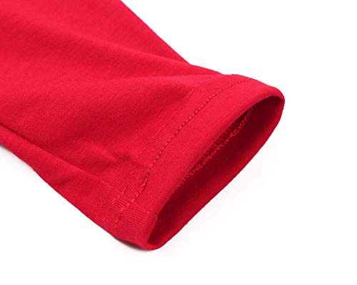 Image of Girls Casual Long Sleeve Color Block Pullover Top Stripe Button Crewneck Loose Tunic T-Shirts Blouse Size 4-13 Year