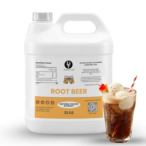Image of Dolce Flav Natural Root Beer Flavoring Concentrate | Water Soluble | 32 Fl Oz