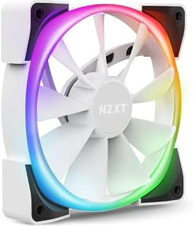 NZXT AER RGB 2-120mm - HF-28120-BW - Advanced Lighting Customizations - Winglet Tips - Fluid Dynamic Bearing - LED RGB PWM Fan - Single (Lighting Controller REQUIRED & NOT INCLUDED) - White