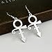 ANXIN STORE Punk stylish personalized cartoon music note earrings gothic jewelry music symbols prince rock band symbol earrings (Sliver)