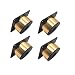 Produktbild Möbelfüße Möbelbeine Metall Möbelfüße Runde Beine Edelstahl Möbelfüße Tisch Bett Schrank Sofa Beine Ersatzkabinettfüße 4er Mit Schrauben,Golden(3cm)