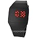 Produktbild LED-Armbanduhr mit Touchscreen, Cool Red Digital-Display, modisch, ultradünn, Gummi-Armbanduhr für Kinder und Erwachsene Free Size Schwarz