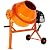 3 CU FT Electric Cement Mixer, 1/3 HP Concrete Mixer Machine with Wheel and Stand, Portable Cement Mixer Machine, Suitable for Stucco and Seeds (3 Cu. Ft, Yellow)