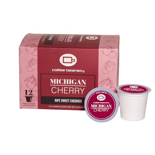 Michigan Cherry Coffee Pods by Coffee Beanery | 12ct Medium Roast Arbica Coffee