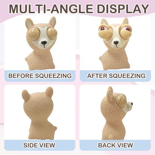 Popping Out Eyes Squeeze Toys 4 Stück, Stressbälle, Stress Squeeze Spielzeug, Quetschball, Fidget Toys, Knautschball, Anti Stress Spielzeug für Erwachsene und Kinder