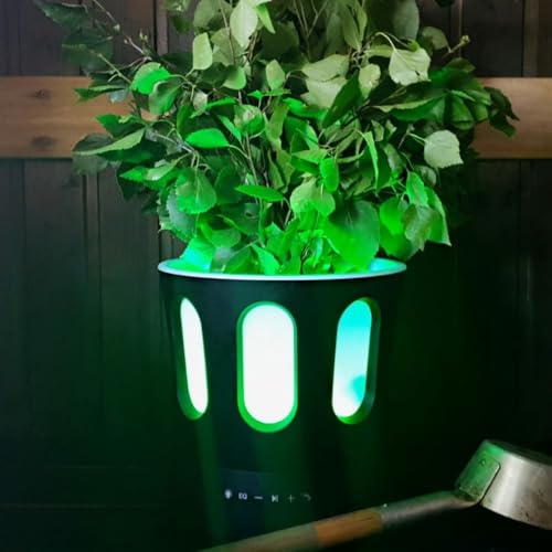 saunalife SaunaZone, Bluetooth Speaker, Sauna Bucket, with Lights