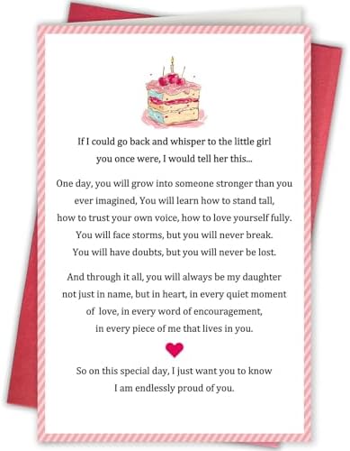 Inspirational Birthday Card for Daughter - Heartfelt Congratulations Card