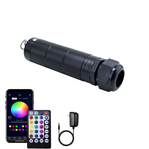 AZIMOM Bluetooth/RF Control 6W Car Use Music Fiber Optic RGBW Light Box Engine Music Sensor Mode Decoration