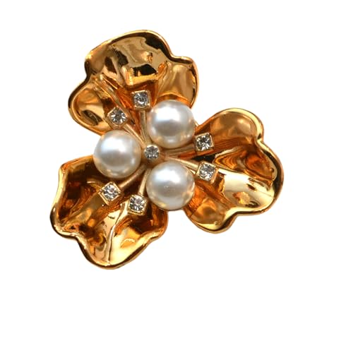 Gemelos con perlas y flores, clip decorativo con botón para hombres y mujeres, chaquetas de vestir, decoración de uniformes, accesorios de camisa, fundas de botones, gemelos, One Size, como se