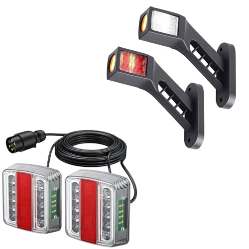 Kit éclairage remorque complet avec feux LED et câble 7.5m