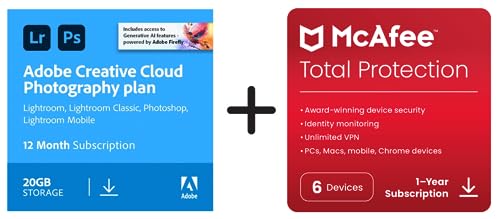 Adobe Creative Cloud 20GB Photo + McAfee...