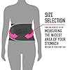 Sweet Sweat Waist Trimmer for Women and Men - Sweat Band Waist Trainer Belt for High Intensity Training and Gym Workouts, 5 Adjustable Sizes Black/Pink