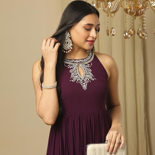 Image of Globus Women Ethnic Dress (GS567480 Purple XS)