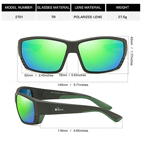 Image of Bevi Polarized Sports Sunglasses Ultralight TR90 Frame Glasses Flexible and Durable for Men Women Sun Glasses