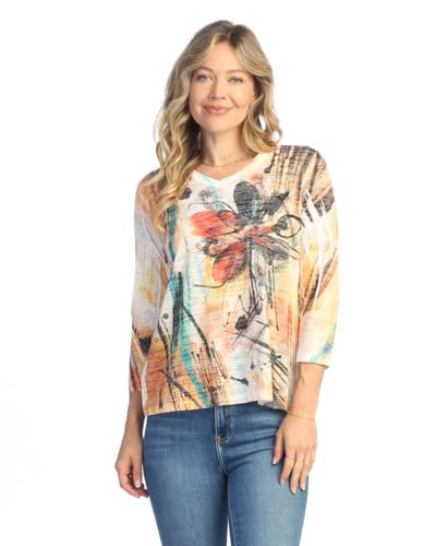 Jess & Jane Multicolor 3X Modern Hi-Low Burnout Tunic Top - AJ3