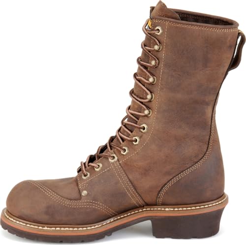 Image of Carolina Linesman 10 inch Leather Work Boots for Men, Composite Toe, Waterproof | Lightweight Composite Toe, Waterproof Protection, Slip-Resistant Outsole, Memory Foam Comfort, Non-Metallic Shank, Mens Boots