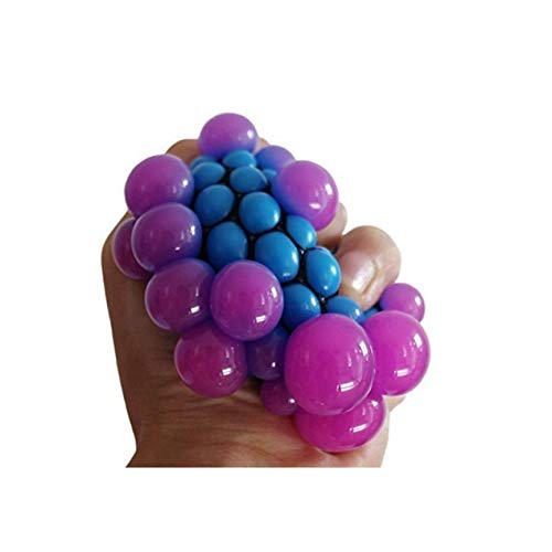 Mesh Squishy Ball Squeeze Grape Ball Relieve Pressure Ball, Colors May Vary, 2PCS