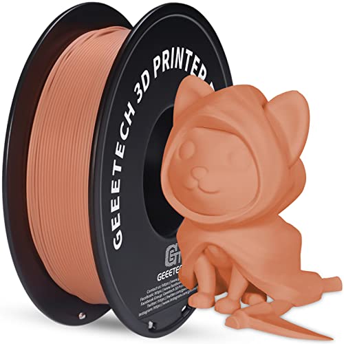 Geeetech Matte PLA Filament, 3D Printer Consumables, 1kg Spool (2.2lbs), Dimensional Accuracy +/- 0.03 mm, Fit for Most FDM Printer, Matte Orange