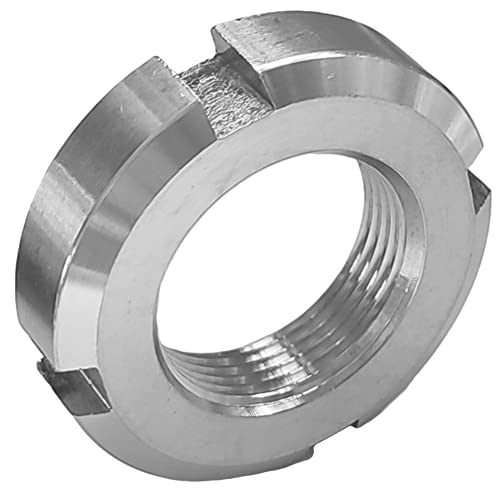 Nacx M25 X 1.5Mm Retaining Four-Slot Slotted Round Nuts, 304 Stainless Steel, Metric, 1Pcs #TOP3