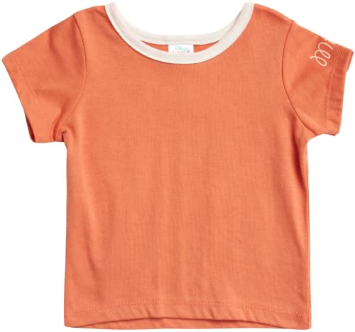 Disney Baby Girls' Minnie Mouse Romper - 2 Piece Sleeveless Bodysuit Coveralls And T-Shirt (0-24M), Size 24 Months, Cream/Coral T-Shirt #TOP4