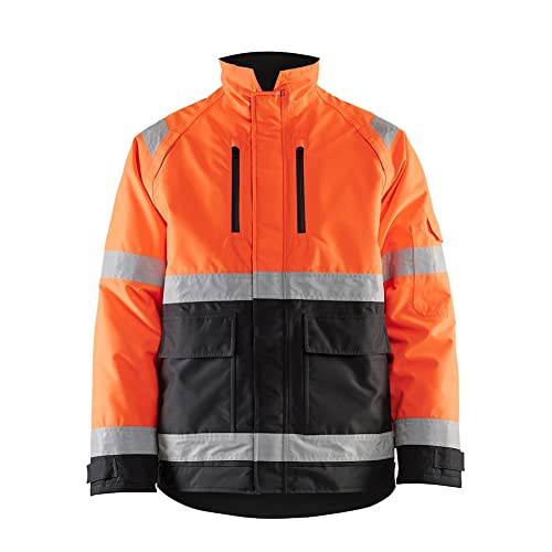 Image of BLAKLADER Men's Hi-Vis Winter Windproof Water-Resistant Breathable Class 3 High Visibility Reflective Safety Jacket