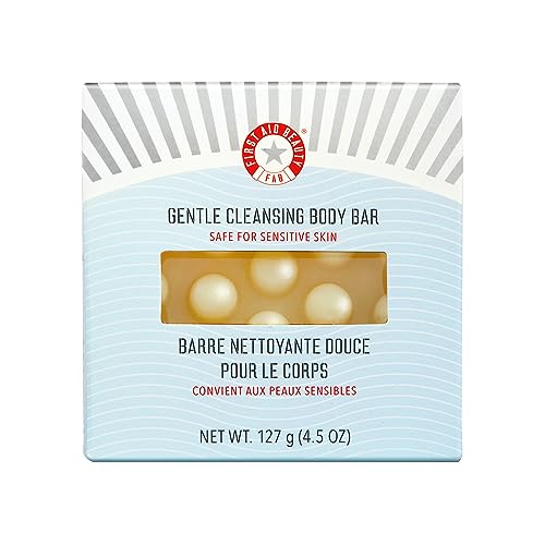 First Aid Beauty Gentle Cleansing Bar - Luxurious, Fragrance-Free Soap for Smooth, Clean Skin, Safe for Sensitive Skin, 4.5 oz
