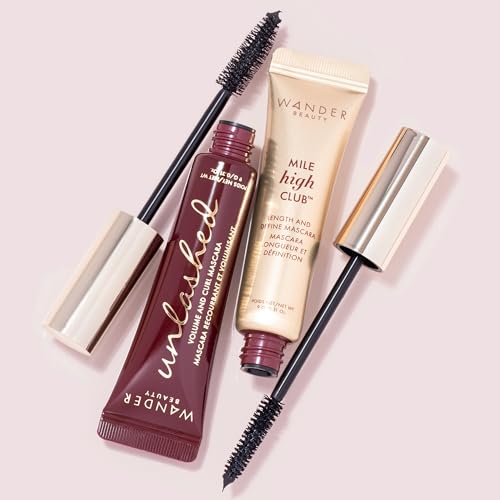 Image of Wander Beauty Deck Your Lashes Mile High Club Length & Define + Unlashed Volume & Curl Mascara Limited Edition Gift Set, Instant Volume, Lash-Nourishing, Smudge-Proof, Water-Resistant, Cruelty Free