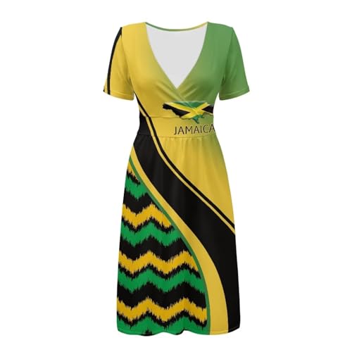 Image of Women's Summer Dresses Short Sleeve Formal Dresses with Pockets | Lightweight polyester fabric delivers cool airflow during hot summer outdoor activities