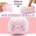 Squishy Pig Stress Balls for Kids Splash Piggy Squishy Ball Fidget Toys (1PCS) Animal Stress Toys Squeeze Dough Ball Stress Relief Toy Autism Sensory Toys for Autistic Children Party Favors