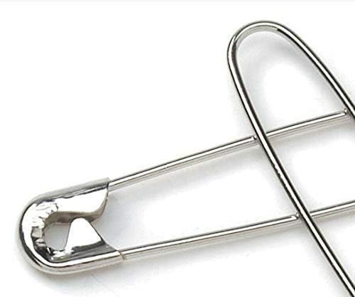 100 Silver Coil-Less 3/4'' Long Safety Pins Just add Beads