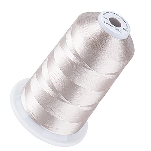 Image of Simthread Embroidery Machine Thread 5000M 40WT Polyester, Dove Gray S007 | 5000M 40WT polyester thread feeds smoothly for home or commercial embroidery projects.