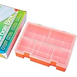 【Hochwertiges Material】 Die Sortimentskasten aus unzerbrechlichem, hochwertigem stabilem Polypropylen, mit stabilen Scharnieren und Schnalle.