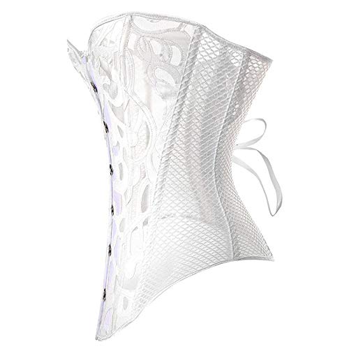 Corset Corpete Corselet Espartilho Modelador Noiva Sensual Tela Branco