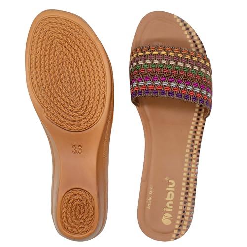 Image of inblu Stylish Fashion Slipper for Women | Comfortable | Lightweight | Anti Skid | Casual Office Footwear (SP41 BLACK)