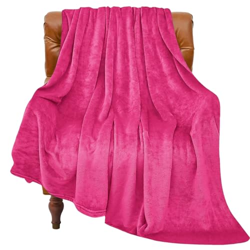 Image of BEDELITE Fleece Blanket Hot Pink Valentines Throw Blanket for Couch & Bed, Luxury Plush Cozy Fuzzy Blanket 50 inch x 60 inch, Super Soft Warm Lightweight Throw Blanket for Travel Camping