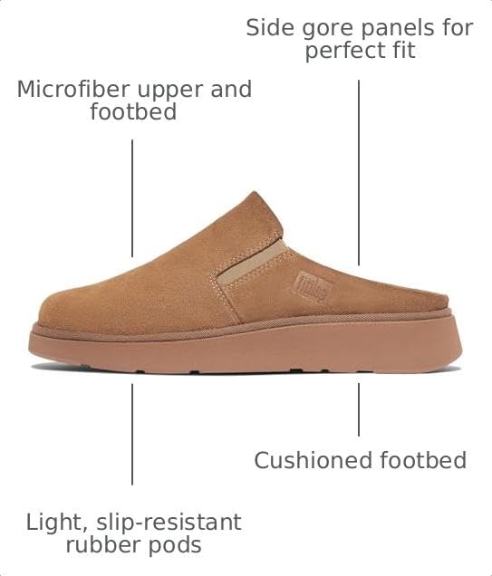 Image of FitFlop Gen-FF Elasticated Suede Mules