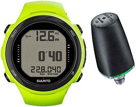 SUUNTO D4i Novo Scuba Diving Computer, Lime with USB Cable and Transmitter