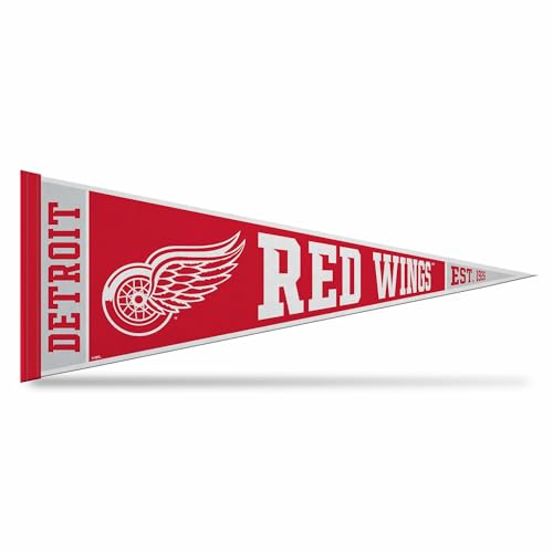 Rico Industries NHL Hockey Detroit Red Wings Rally 12" x 30" Felt Wall Décor Pennant - Great for Home/Bed Room/Man Cave Décor