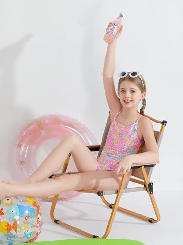 Image of Angel season Girls Swimsuits Kids Bathing Suit One Piece Swimwear with UPF 50+ Cute
