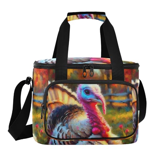 Glacière de travail pour homme Coleman orange à motif dinde