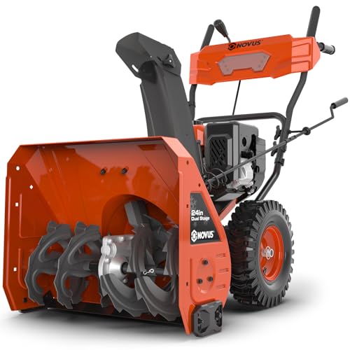 NOVUS Gas Snow Blower 24 Inch, 2 Stage Self Propelled