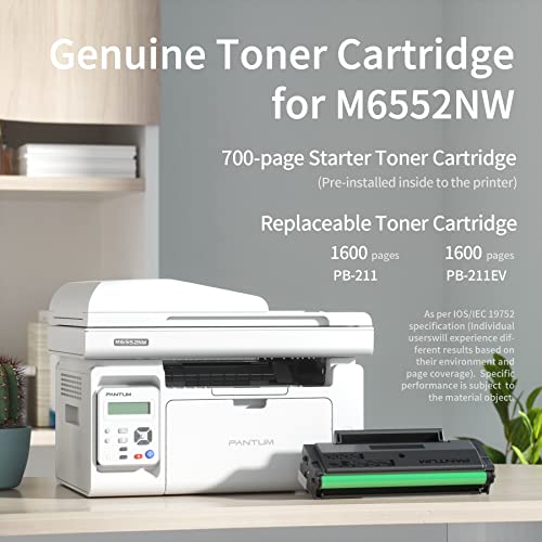 Pantum M6552Nw Laser Printer All In One, Print Scan Copy With Mobile Printing And Auto Document Feeder, Monochrome Laser Printer, Speed Up To 23 Ppm #TOP6