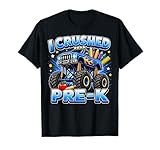 Graduation Pre-K Monster Truck Boys I Crushed Preschool Grad T-Shirt