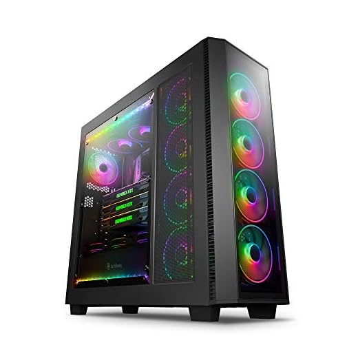 anidees AI Crystal XL PRO RGB Full Tower Tempered Glass XL-ATX/E-ATX/ATX Gaming Case Support 480/360 Radiator, Optical Drive, Includes RGB 120x5 PWM Fans / LED Stripsx2 - AI-XL-PRO-RGB (PC Case ONLY)