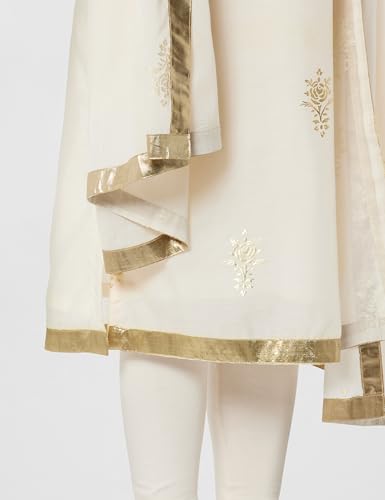Image of BIBA Women Poly Chanderi Straight Printed Suit Set