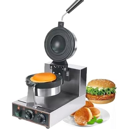 XSDAJSD A, Elektrischer Eisburger-Hamburger-Maker, kommerzielle rotierende doppelseitige Heizung, 180 ° Drehung, einstellbare Temperatur 50-300 ℃